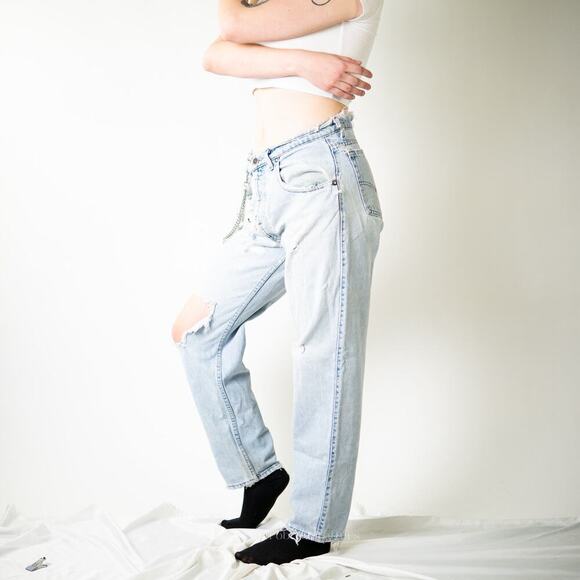 Vintage 90s THRASHED Ripped Distressed Levi Silvertab Baggy Jeans - Picture 4 of 12